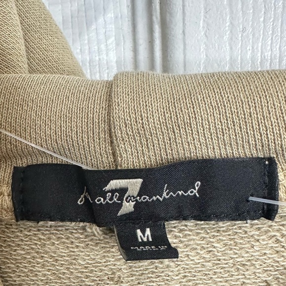 NWT 7 For all Mankind Hooded Sweatshirt Dress Tunic Medium - Picture 3 of 8